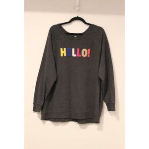 "Hello" Crew Neck Sweater